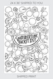 Summertime Bucket List Coloring Poster