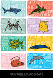 Fun Fact Placemats: Sea Creatures