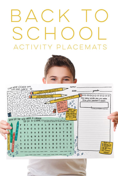 Placemats, Notes, Quotes, Jokes + FREE ABC poster