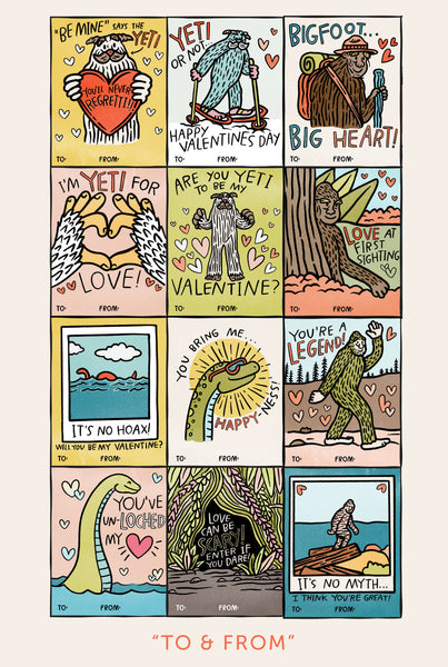 Bigfoot & Friends Valentines