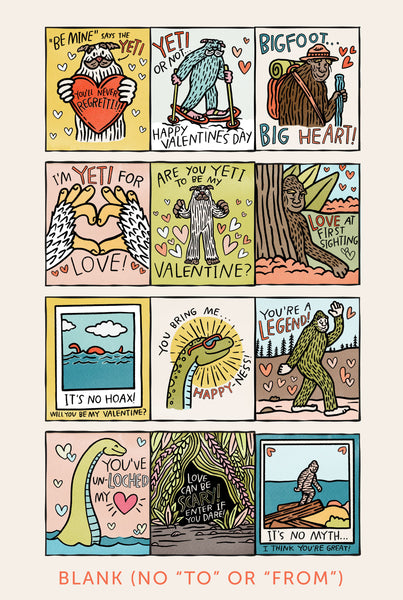 Bigfoot & Friends Valentines