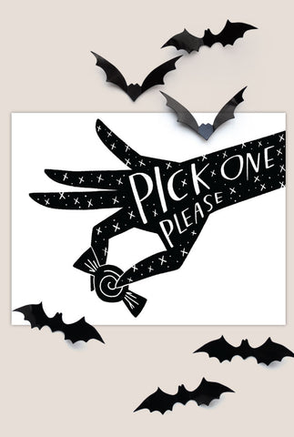 Pick One Halloween Sign