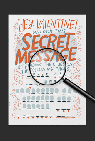 SECRET MESSAGE Valentine Activity Booklet