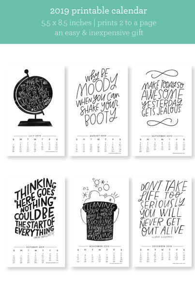 Quotes to Live By — 2019 Calendar