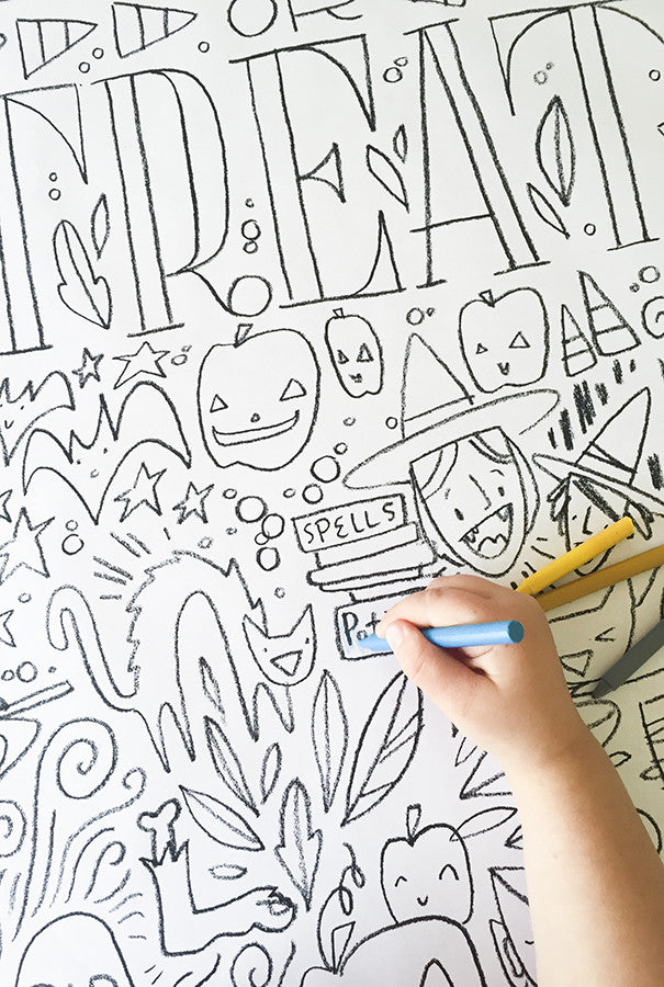 Halloween large coloring sheets - Pearl Paint