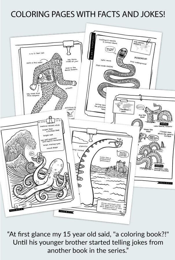 monsters and cryptids Legendary Monsters: Cryptids Coloring + Activity Book