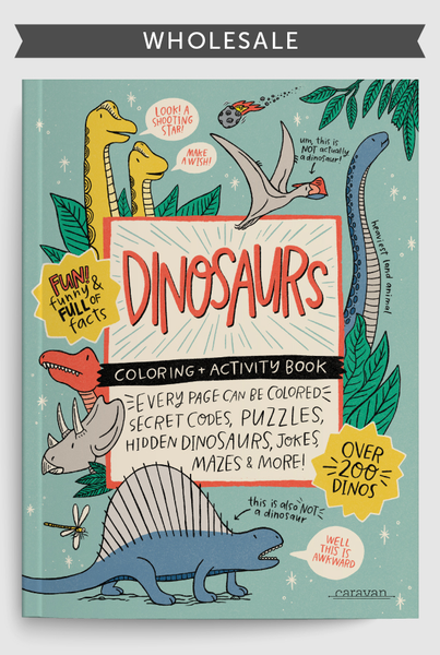 Dinosaur Coloring + Activity Book - WHOLESALE - 25 count