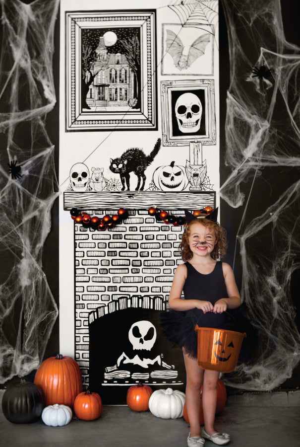 Draw Together Halloween Fireplace