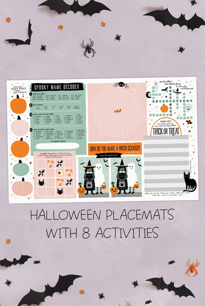 Fun Halloween Placemats and Activities