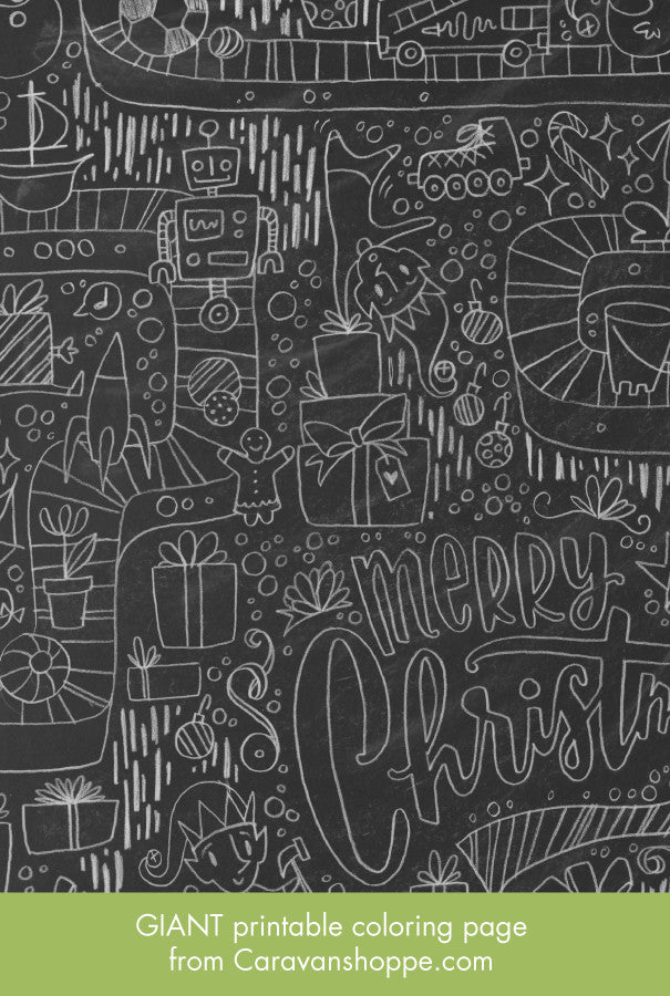 GIANT Christmas Coloring Poster | Caravan Shoppe giant-christmas-coloring-poster-caravan-shoppe