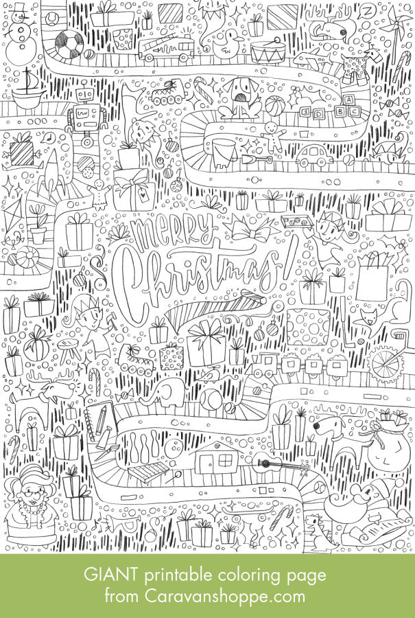 Printable Christmas Coloring Poster Printable Christmas Coloring Poster