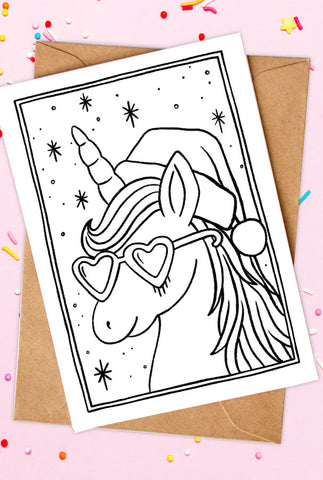 Unicorn Holiday Card