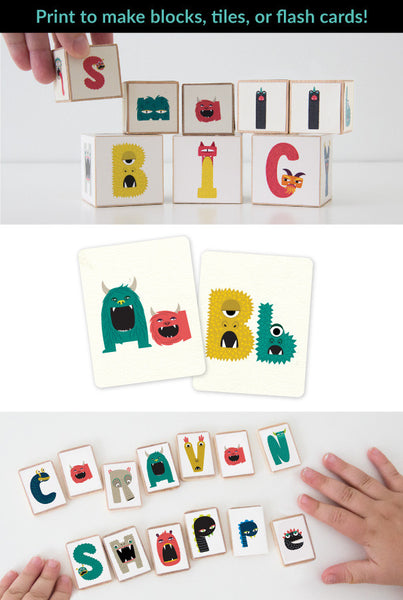 Monster Alphabet Print and Play