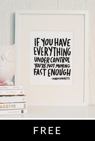 Move Fast Printable Quote