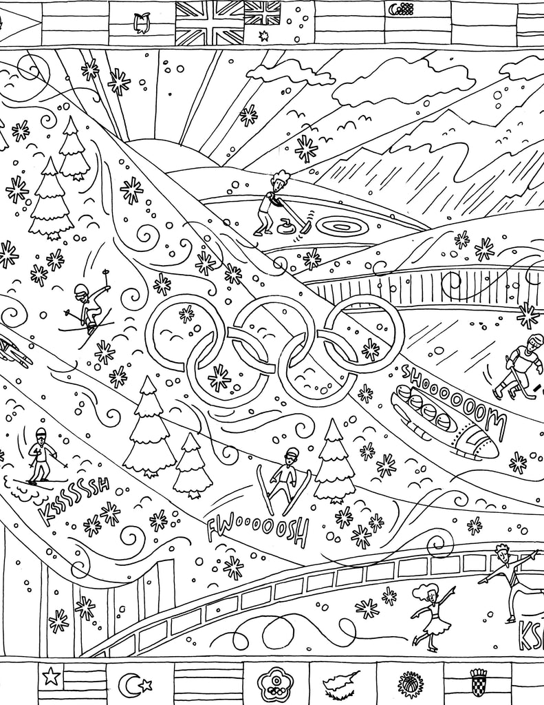 Winter Olympic Coloring Pages For Kids Winter Olympic Coloring Pages For Kids