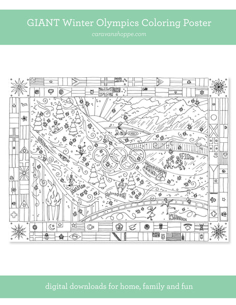 GIANT Winter Olympics Coloring Poster