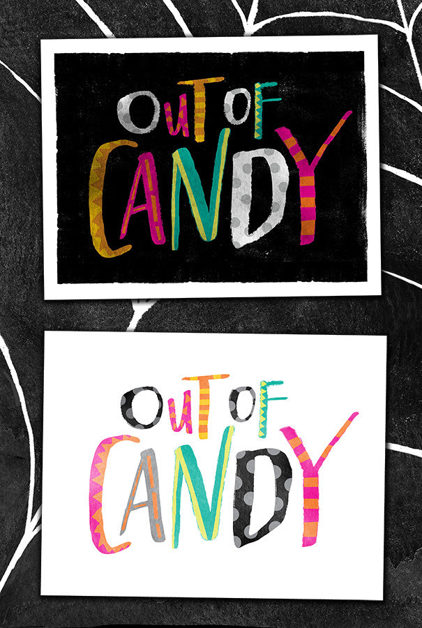 Out of Candy - Halloween Sign