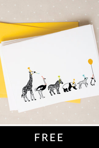 Party Animals Notecards