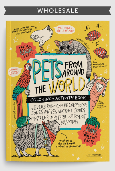 Pets From Around the World Coloring + Activity Book - WHOLESALE - 25 count