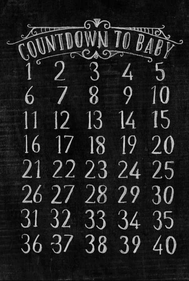 Pregnancy Chalk Countdown Chart | Caravan Shoppe pregnancy-chalk-countdown-chart-caravan-shoppe