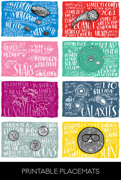 Fun Fact Placemats: Outer Space