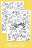 Summertime Bucket List Coloring Poster