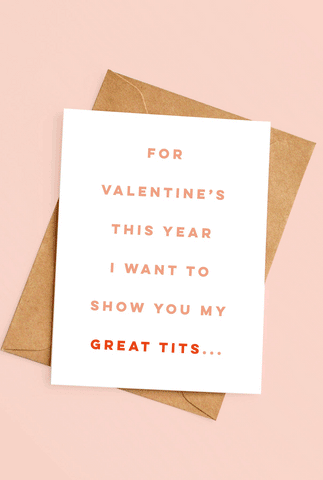 Great Tits Valentines Card